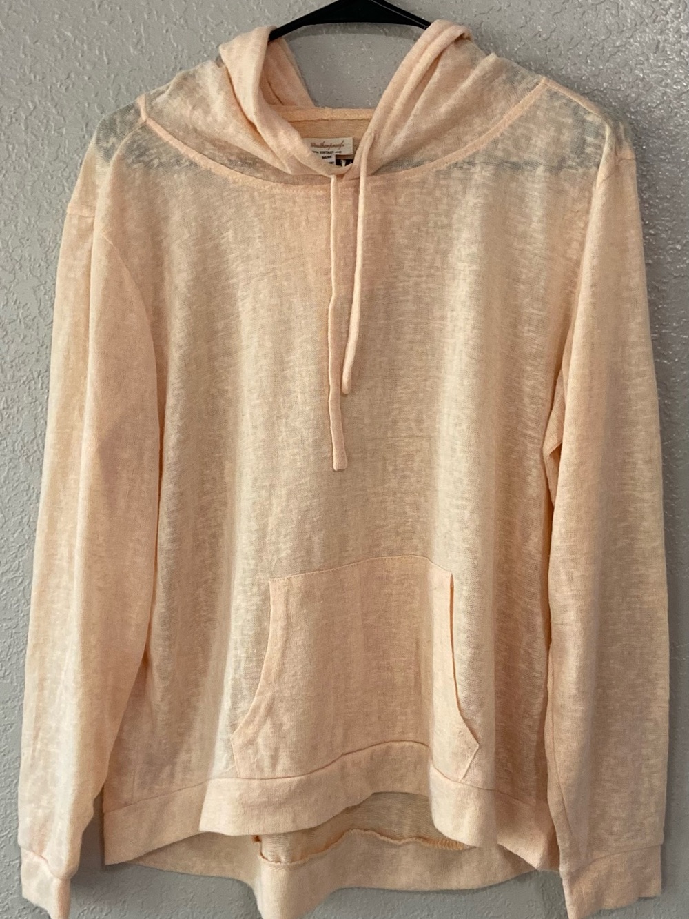 Weatherproof Light Peach Hoodie Sweatshirt
